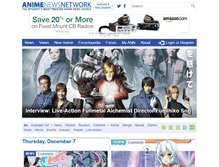 Tablet Screenshot of animenewsnetwork.com